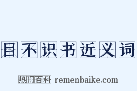 目不识书近义词是什么意思的图片